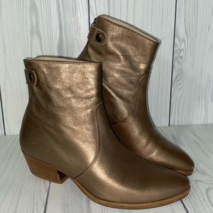 Aquatalia Gold Ankle Booties